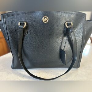 Michael Kors Black Pebbled Leather Tote